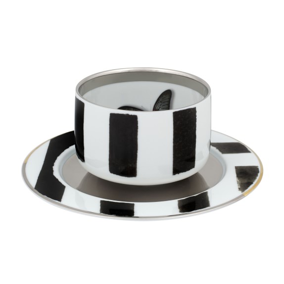 Christian Lacroix Sol Y Sombra Cup & Saucers, Set of 4