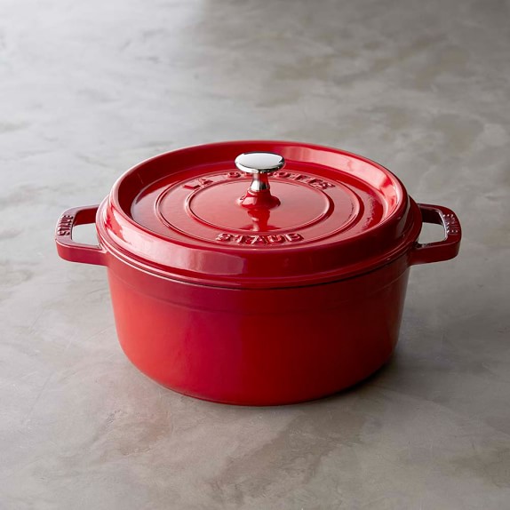 Staub Cast-Iron Round Dutch Oven, 4-Qt., Cherry