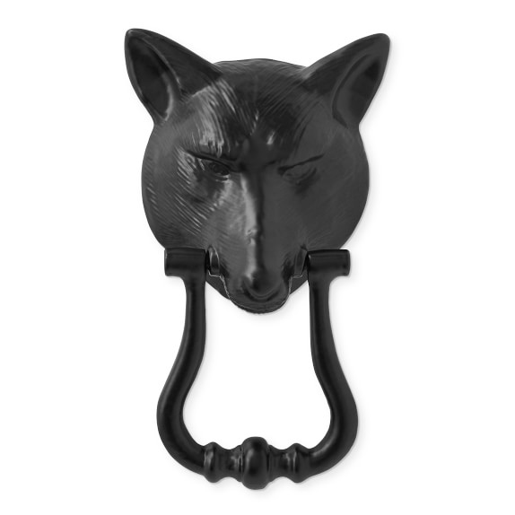 Black Iron Fox Head Door Knocker