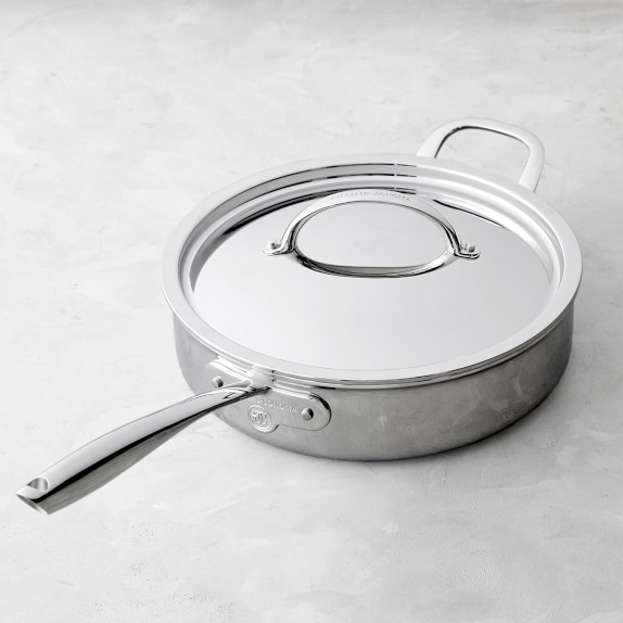 Williams Sonoma Thermo-Clad™ Stainless-Steel Sauté Pan with Lid, 4 1/2-Qt.