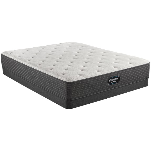 Beautyrest Silver Premier Medium Firm Mattress, Low Foundation Set, Queen