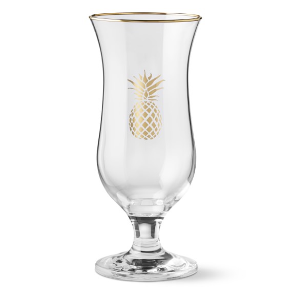 Gold Pineapple Cocktail Glasses, Each