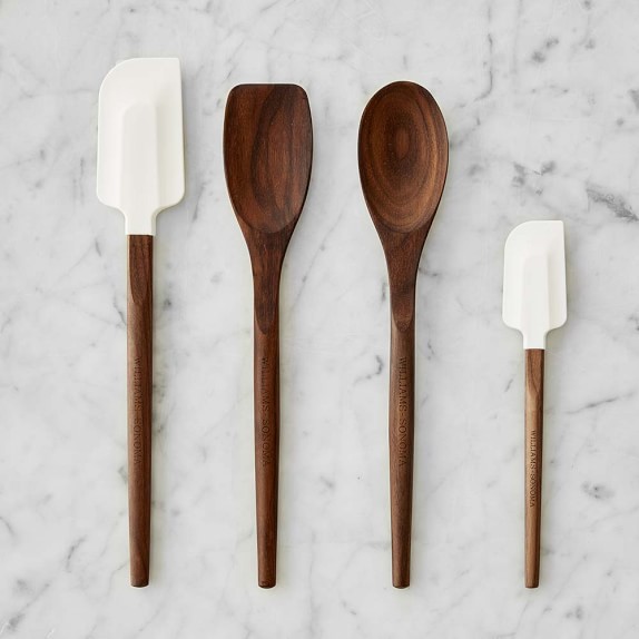 Walnut Kitchen Tools Set Of 4 Williams Sonoma