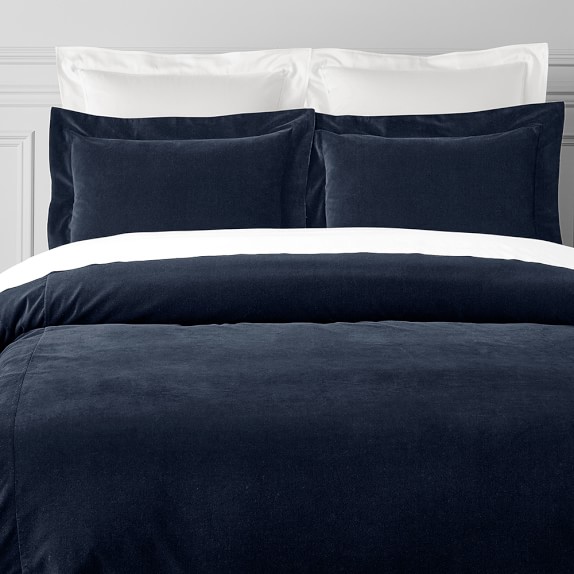 Classic Velvet Duvet Cover King Cal King Navy Williams Sonoma