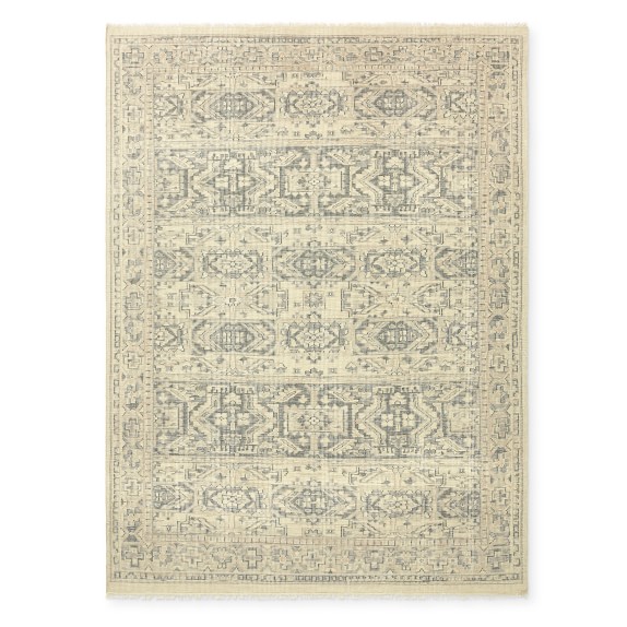Alzina Hand Knotted Rug, 6' X 9', Blush/Grey