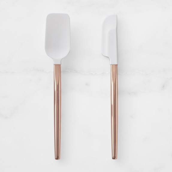 Mini Silicone Spatula with Copper Handle, Set of 2