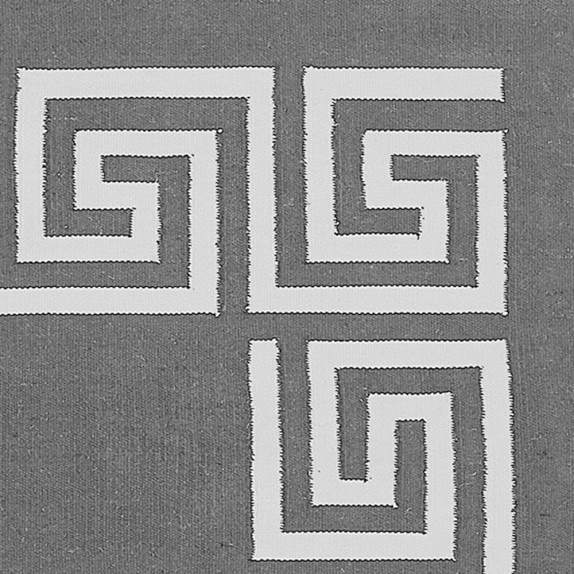 Greek Key Border Indoor/Outdoor Rug Swatch, 18X18
