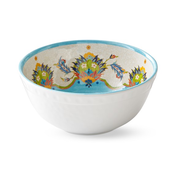 Iznik Outdoor Melamine Noodle Bowls, Set of 4