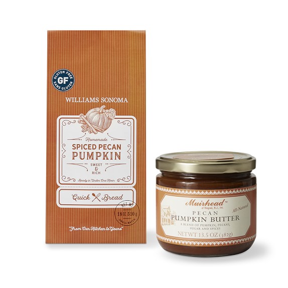 Williams Sonoma Gluten-Free Pumpkin Pecan Spice Quick Bread Mix & Pecan Pumpkin Butter