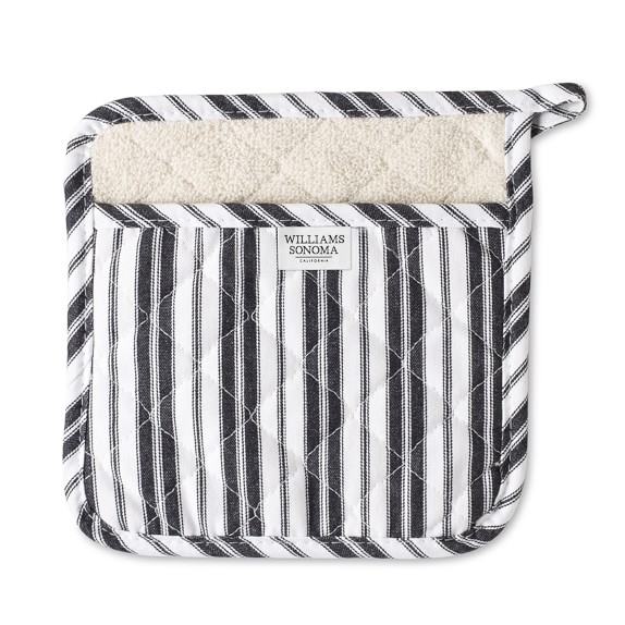 Williams Sonoma Striped Pot Holder Black Williams Sonoma