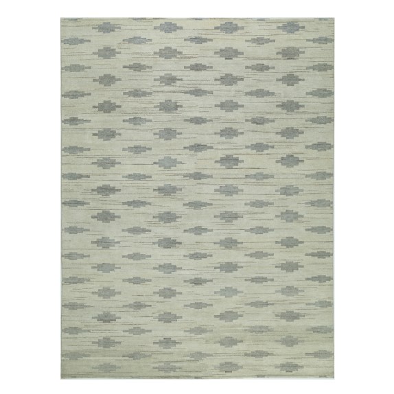 Hudson Hand Knotted Rug, 6' X 9', Grey