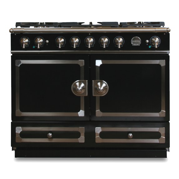 La Cornue CornueFe 110, Gloss Black with Stainless Steel & Polished Brass