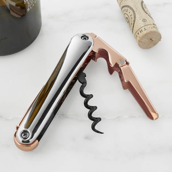 Williams Sonoma Wine Waiters Corkscrew, Stainless-Steel & Copper