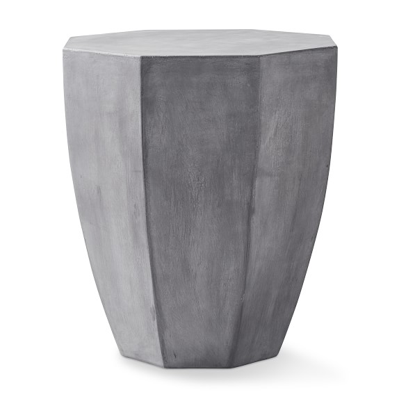 Amagansett Hexagon Outdoor Accent Table, Grey