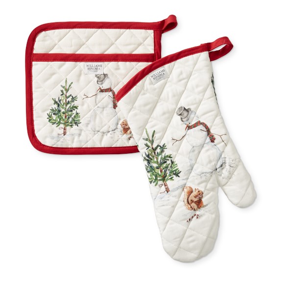 Snowman Oven Mitt & Pot Holder Set
