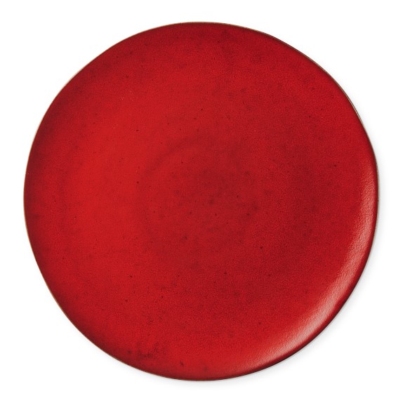 Reactive Glaze Charger Plate, Red