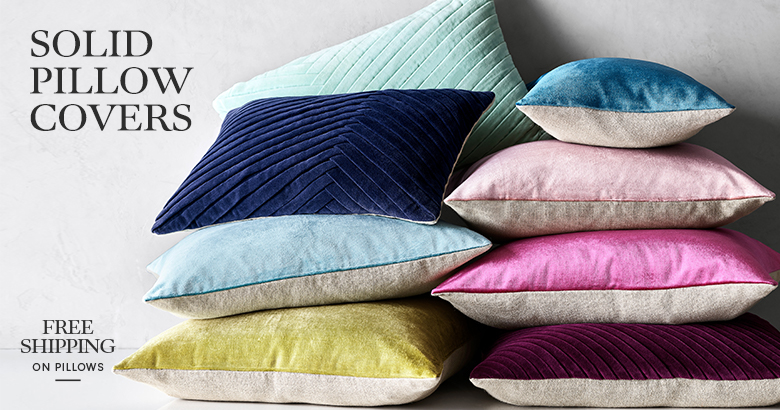 Solid Pillow Covers