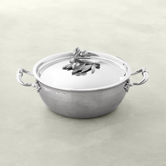 Ruffoni Opus Prima Chef Pan with Olive Finial, 4-Qt.
