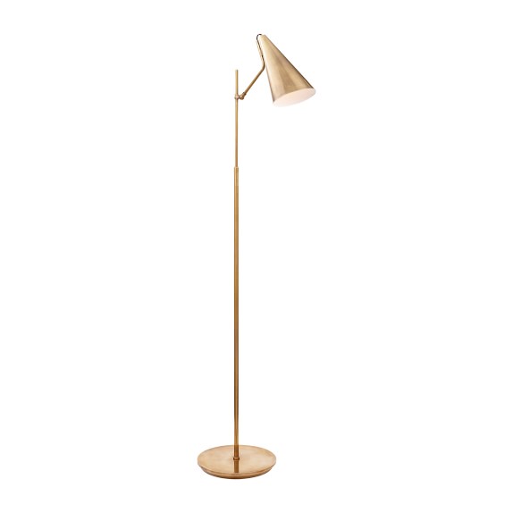Clemente Antique Brass Floor Lamp