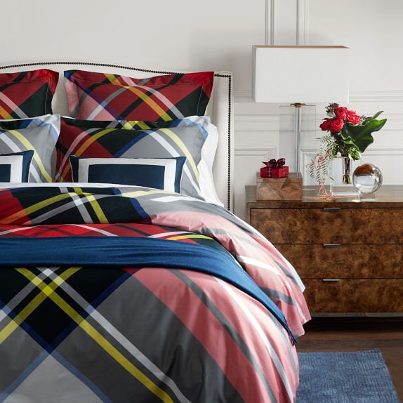 Oversized Tartan Duvet Cover Shams Stewart Williams Sonoma