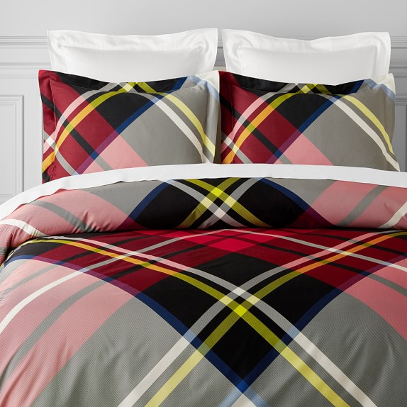 Oversized Tartan Duvet Cover Full Queen Stewart Williams Sonoma