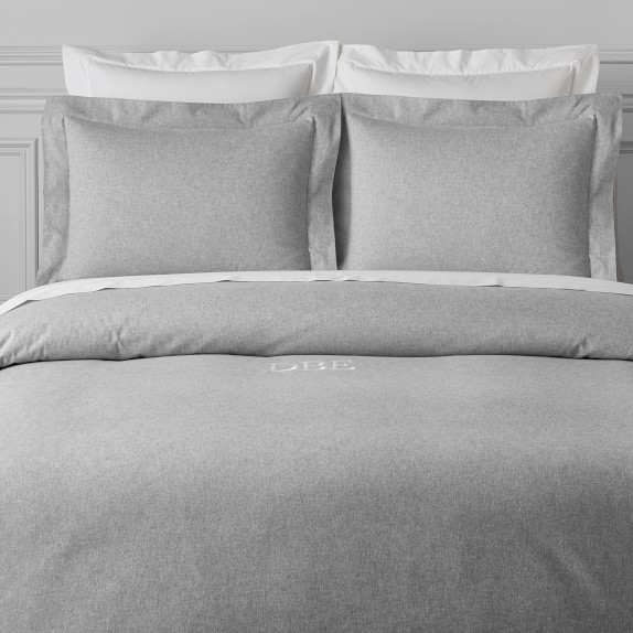 Solid Flannel Duvet Cover Shams Williams Sonoma