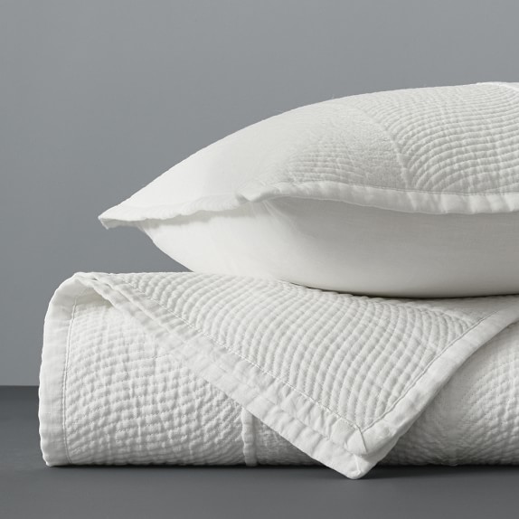 Lyra Linen Coverlet Shams Williams Sonoma