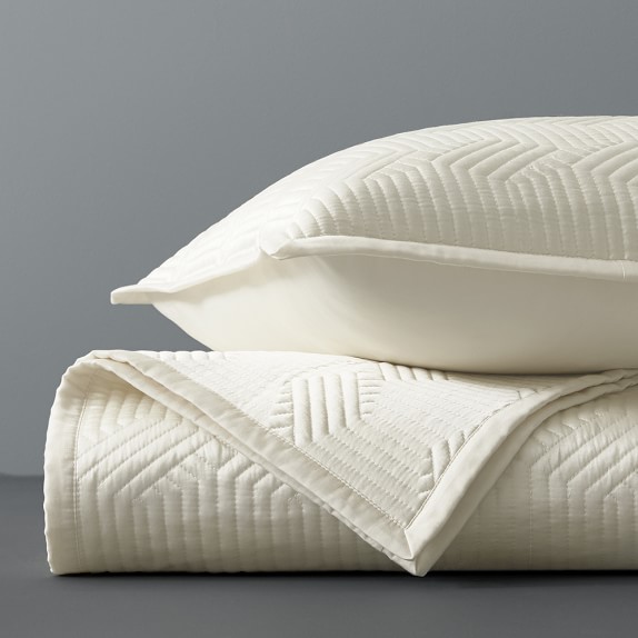 Marea Silk Cotton Coverlet Shams Williams Sonoma