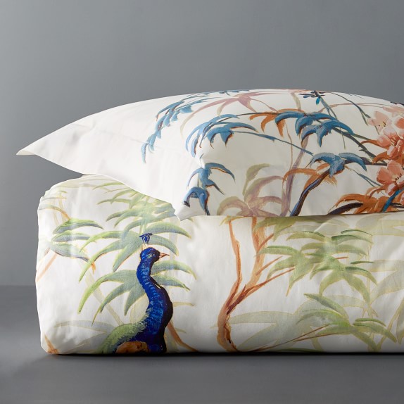 Painted Peacock Duvet Cover Shams Williams Sonoma