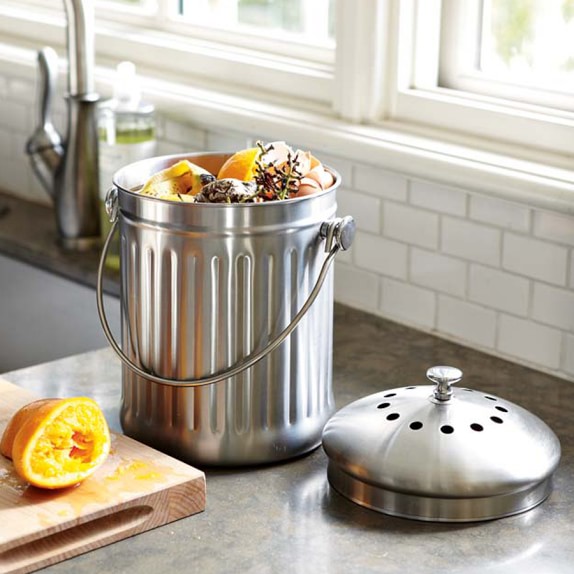 Stainless Steel Compost Pail 1 Gal Williams Sonoma