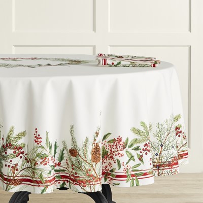 Woodland Berry Round Tablecloth | Williams Sonoma