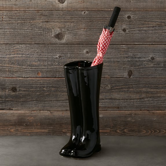 Ceramic Boot Umbrella Stand Williams Sonoma