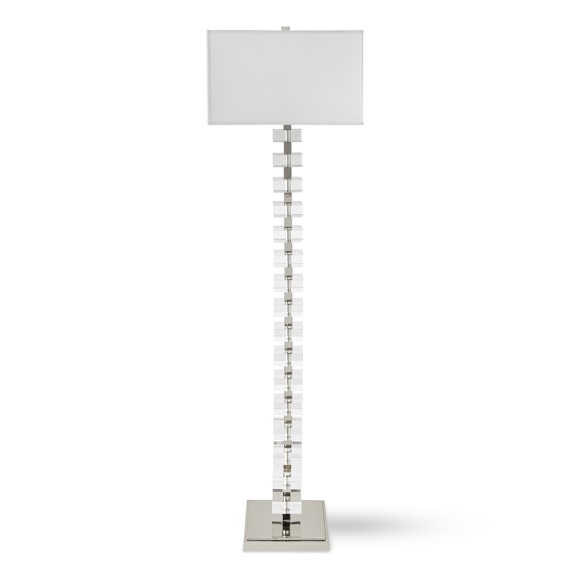 Stacked Crystal Floor Lamp Polished Nickel Williams Sonoma