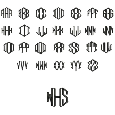 Monogram Style 1 Complete List